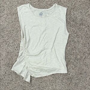 Pilcro Striped Cream Sleeveless Top